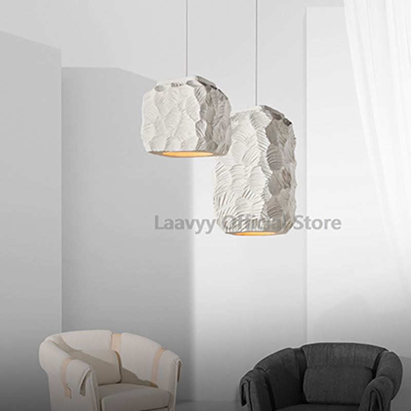 Interior Design High Ceiling - دراسة متواضعة الديكور الداخلي قلادة ضوء