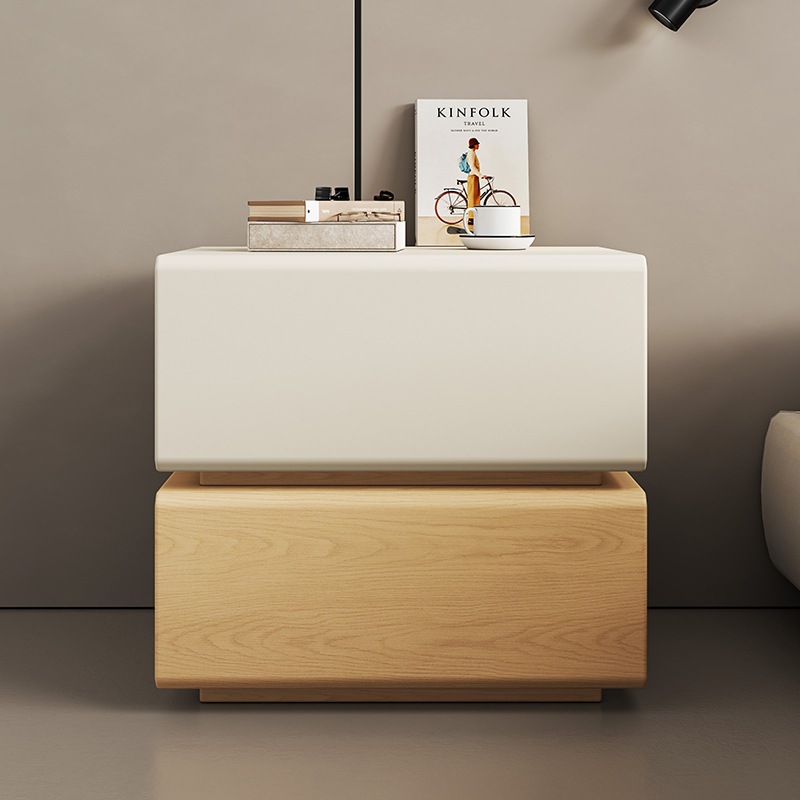 Interior Design White And Wood - طاولة السرير البيضاء الفاخرة الخشب الداخلية