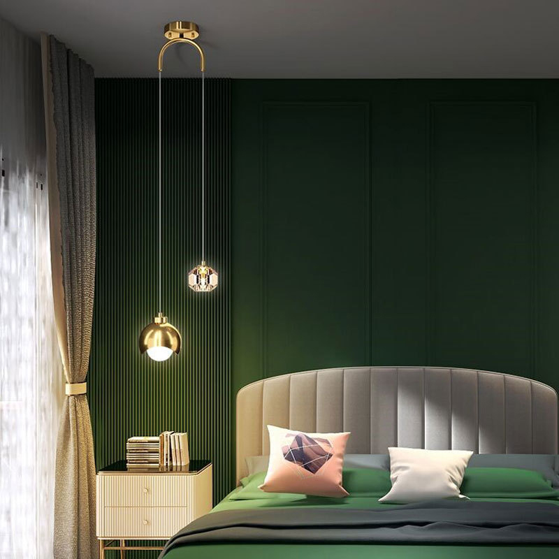 غرفة نوم السرير معلقة قلادة مص - مراجعة Interior Design Gold وسعره