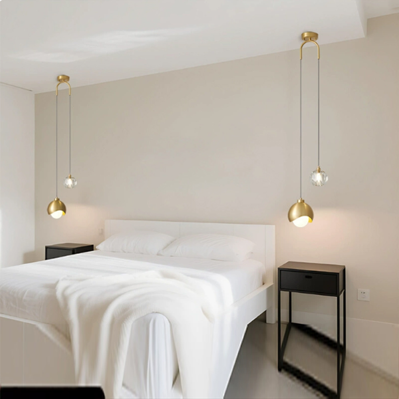 غرفة نوم السرير معلقة قلادة مص - مراجعة Interior Design Gold وسعره
