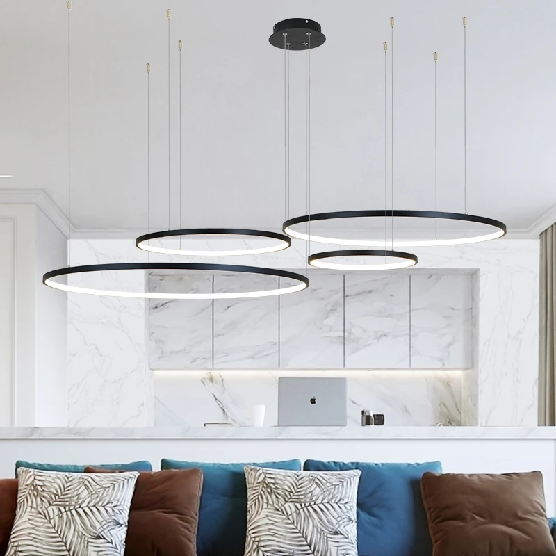 ثريات LED حديثة بتصميم حلقات د - مراجعة Engineering And Interior Design وسعره